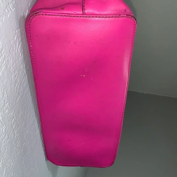 Kate Spade Pink Tote Bag Red Interior Large Shoulder Purse - Picture 7 of 16